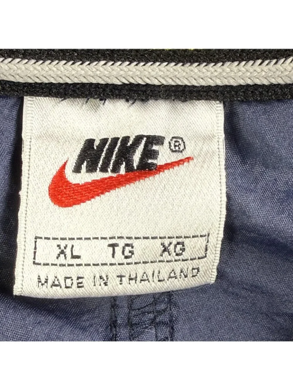 Vintage Nike Jacket Mens XL Blue V Neck Pullover Windbreaker Zip Pockets 90s